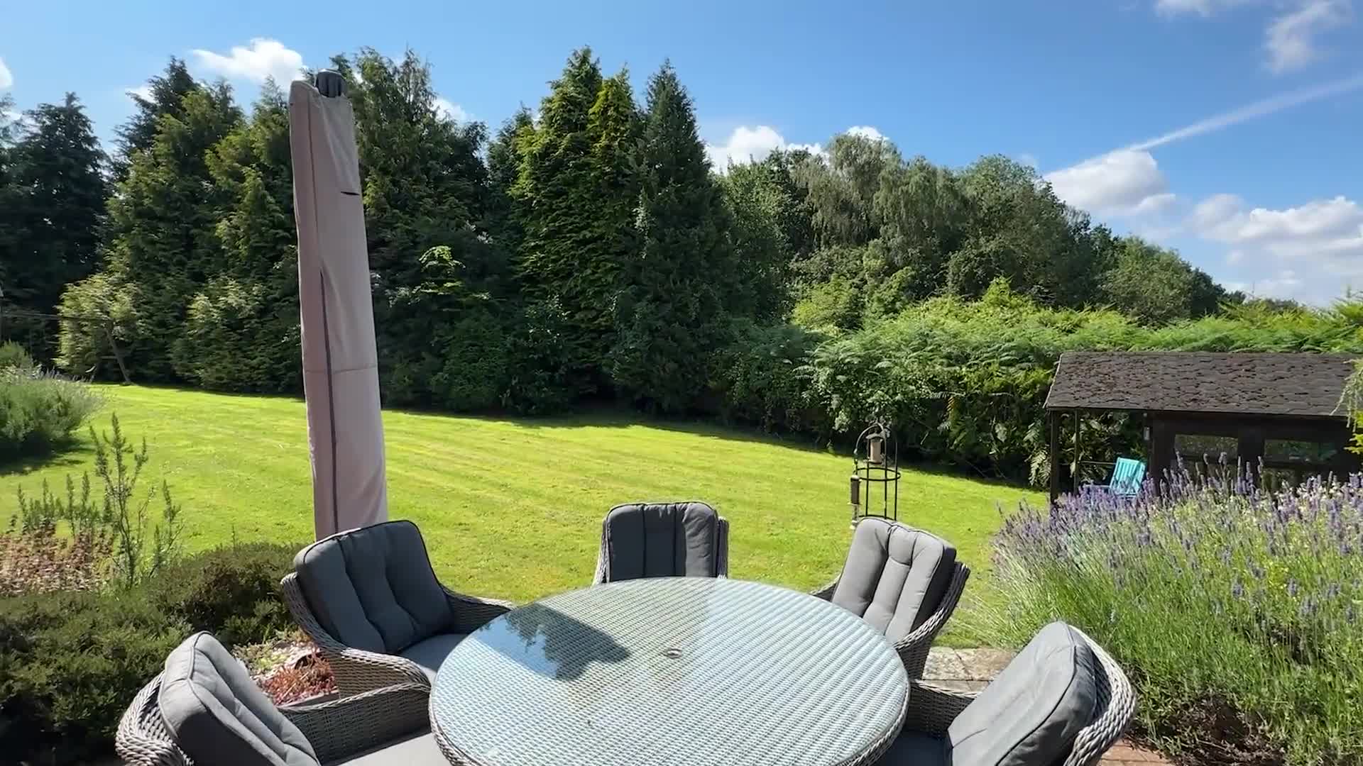 Cinematic drone video tour of a luxury property